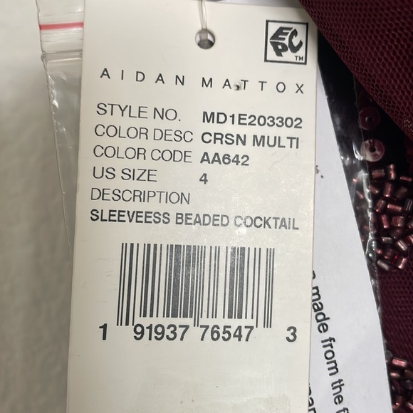 Aidan Mattox Beaded Sleeveless Cocktail Dress - Picture 6 of 6